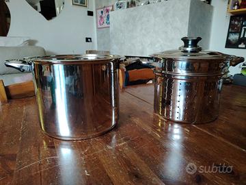 Pentola con cestello scolapasta per induzione