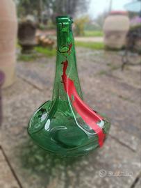 damigiana vetro sgonfia vintage particolare rara