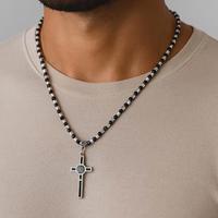 Crocifisso cristallo nero nuova confez reg