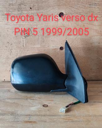 specchio porta dx Toyota Yaris verso 99/05