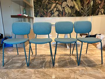 4 sedie turchese