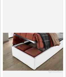 Letti singoli pelle bianca