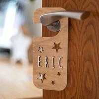 Placca legno porta, targa da appendere porta