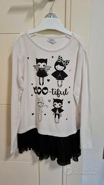 Maglia tema Halloween bimba 7-8 anni 