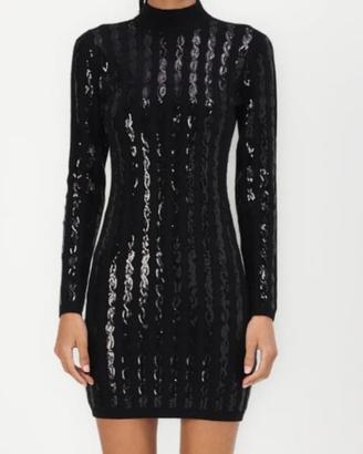 vestito GUESS mini abito con paillettes nero