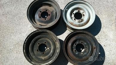 4 CERCHI in FERRO PER FUORISTRADA  auto anni 70/80