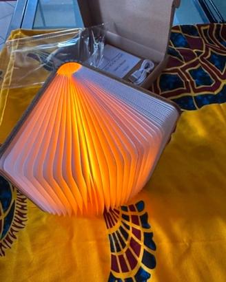 Lampada Libro LED Legno 3 Tonalità Ricaricabile US