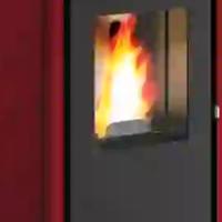 Stufa a pellet nuova ad aria 8kw rossa