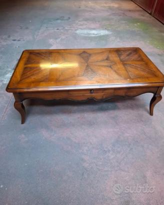 Tavolino intarsiato legno 