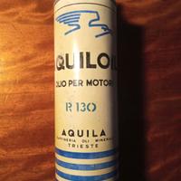 latta olio da motore AQUILOIL anni 40/50 Trieste