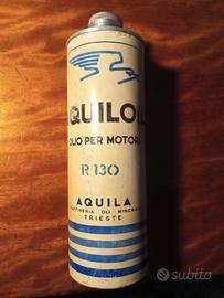 latta olio da motore AQUILOIL anni 40/50 Trieste