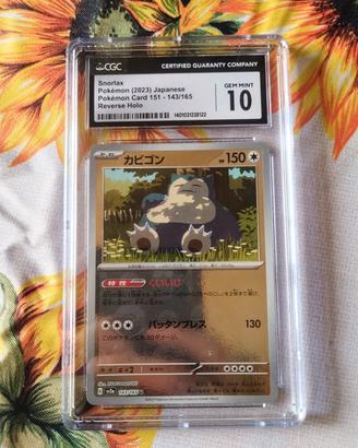 Snorlax Giapponese 143/165 Reverse Holo Set 151 CG