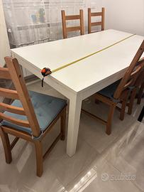 Tavolo ikea legno bianco
