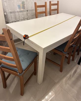 Tavolo ikea legno bianco