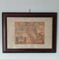 Quadro con stampa carta geografica 