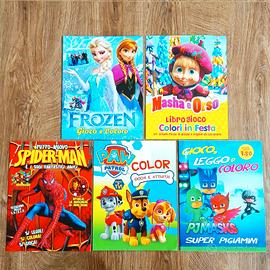 Lotto 5 Libri(Frozen, Spider-Man, Paw Patrol)