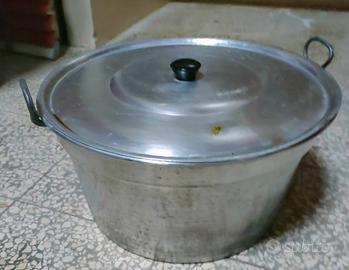 Pentola in alluminio con coperchio - diametro 40cm