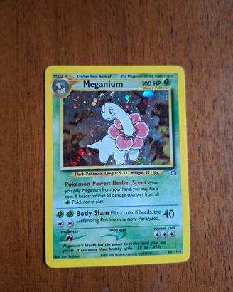 Meganium 10/111 Neo Genesis Card Pokemon 