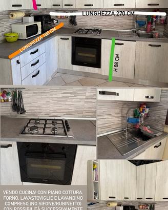 Cucina 270 x 180cm perfettamente funzionante