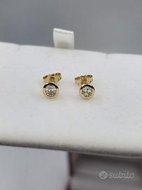 ORECCHINI ORO DIAMANTI OVALI