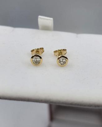 ORECCHINI ORO DIAMANTI OVALI