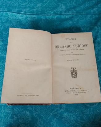 Libro Antico 1894 - Stanze Orlando Furioso