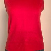 Gilet Dolce & Gabbana  rosso in lana merino tg S