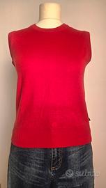 Gilet Dolce & Gabbana  rosso in lana merino tg S