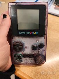 Game boy color trasparente+ custodia pokémon