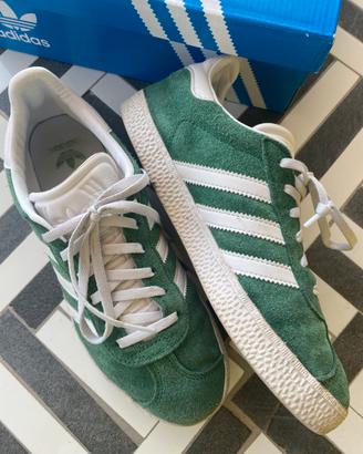 Adidas Gazelle J Verde Suede EU 37 1/3 con scatola