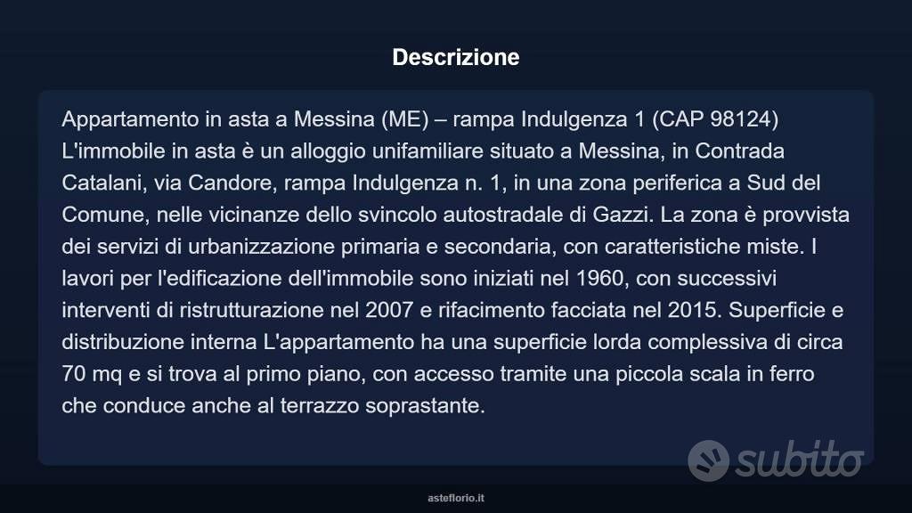 Appartamento – Messina, Villa Quiete, III Circoscrizione - Altro