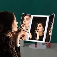 Specchio trucco con luci LED richiudibile