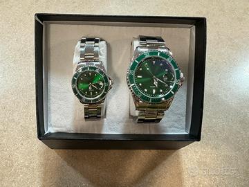 Orologio coppia verde