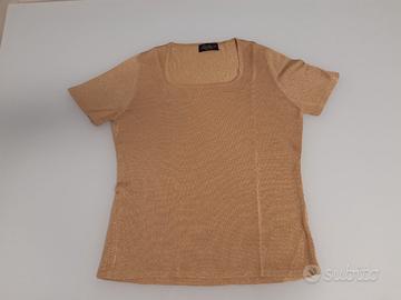 Maglia Luisa Spagnoli lurex dorata – Made in Italy