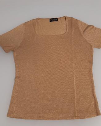 Maglia Luisa Spagnoli lurex dorata – Made in Italy