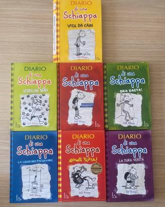 Lotto 7 Libri "Diario di una Schiappa" Jeff Kinney