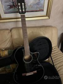 Fender CN-140SCE Nylon Black WN elettronicaFishman