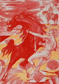 Aligi Sassu: incisione dall'Orlando Furioso