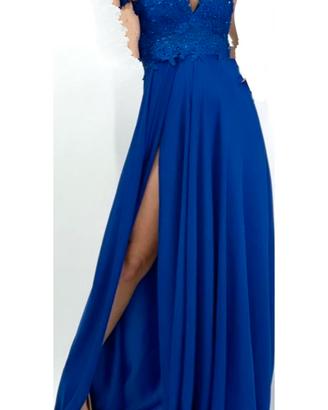 abito da damigella color bluette