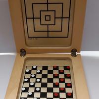 Giochi Mulino e Dama in legno e gioco del tris