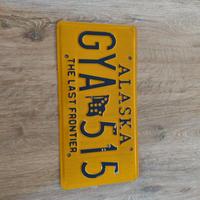 Targa originale proveniente dall'Alaska