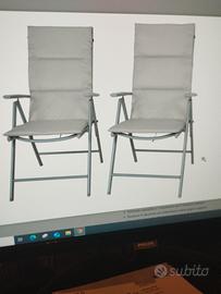 sedie pieghevole alluminio da giardino o campeggio