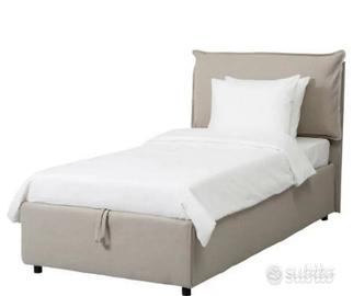 Letto singolo IKEA con contenitore e materasso