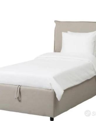 Letto singolo IKEA con contenitore e materasso