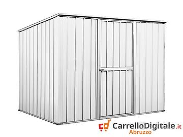 Casetta box giardino in Acciaio 260x185cm bianco