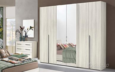 armadio 6 ante con specchio mondo convenienza