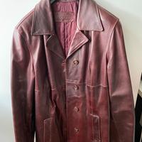 Giaccone in cuoio bordeaux