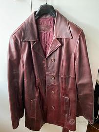 Giaccone in cuoio bordeaux