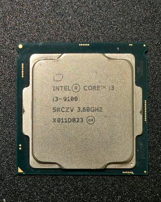 Processore CPU Intel i3 9100 LGA 1151 3.6/4.2Ghz 