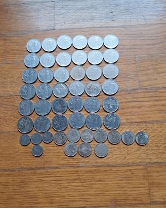 lotto 50 monete da 100 lire serie quasi completa d